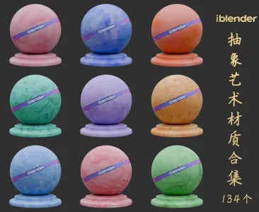 008抽象艺术Blender材质资产库