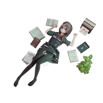 blender卡通女性角色3D模型小女孩ID62208图书女孩