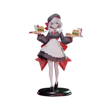 blender卡通女性角色3D模型小女孩ID62214女仆手办