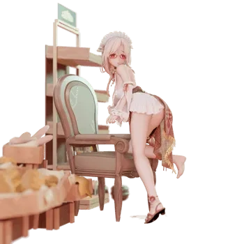 blender卡通女性角色3D模型小女孩ID62217面包房女孩