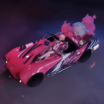 blender卡通女性角色3D模型小女孩ID62218辣妹汽车