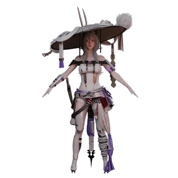 blender卡通女性角色3D模型小女孩ID62220剑星x红莲