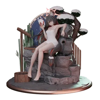 blender卡通女性角色3D模型小女孩ID62232狐狸面具女孩