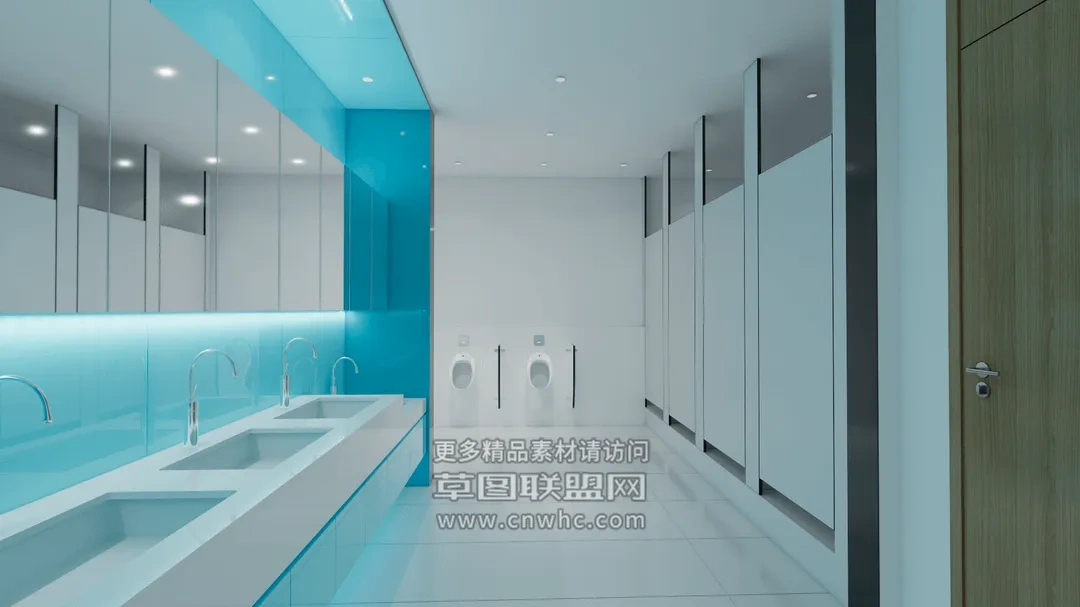 Enscape公共厕所场景SketchUp草图大师模型下载1761