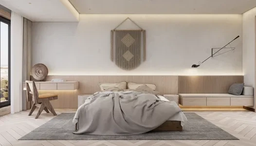 Enscape侘寂风卧室场景SketchUp草图大师模型下载1471