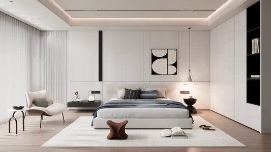 Enscape卧室场景SketchUp草图大师模型下载1476