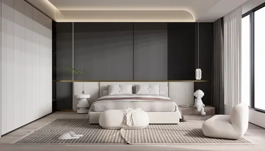 Enscape现代卧室场景场景SketchUp草图大师模型下载1482