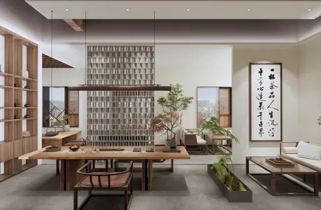 Enscape茶室场景SketchUp草图大师模型下载1484
