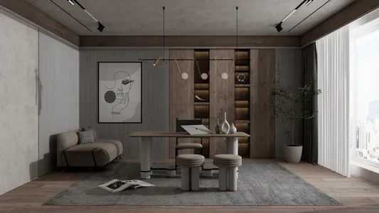 Enscape茶室场景SketchUp草图大师模型下载1488