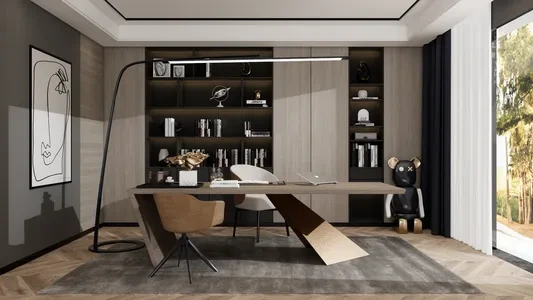 Enscape书房场景SketchUp草图大师模型下载1492