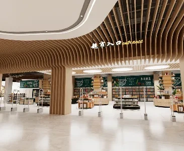 Enscape商商场超市场景SketchUp草图大师模型下载2309