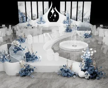 Enscape酒店婚庆宴会厅场景SketchUp草图大师模型下载2319