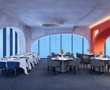 Enscape西餐厅场景SketchUp草图大师模型下载2322