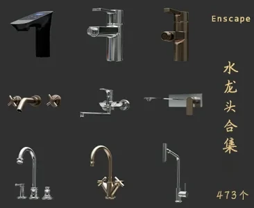 水龙头SU草图大师sketchup模型免费下载T121