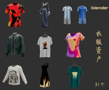 低面鞋子Blender资产库-服装鞋帽3D模型