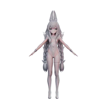 blender卡通女性角色3D模型小女孩ID62238兔女郎