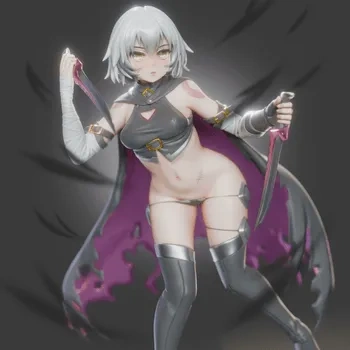 blender卡通女性角色3D模型小女孩ID62285Jack The Ripper