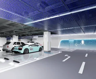 Enscape地下停车场场景SketchUp草图大师模型下载2340